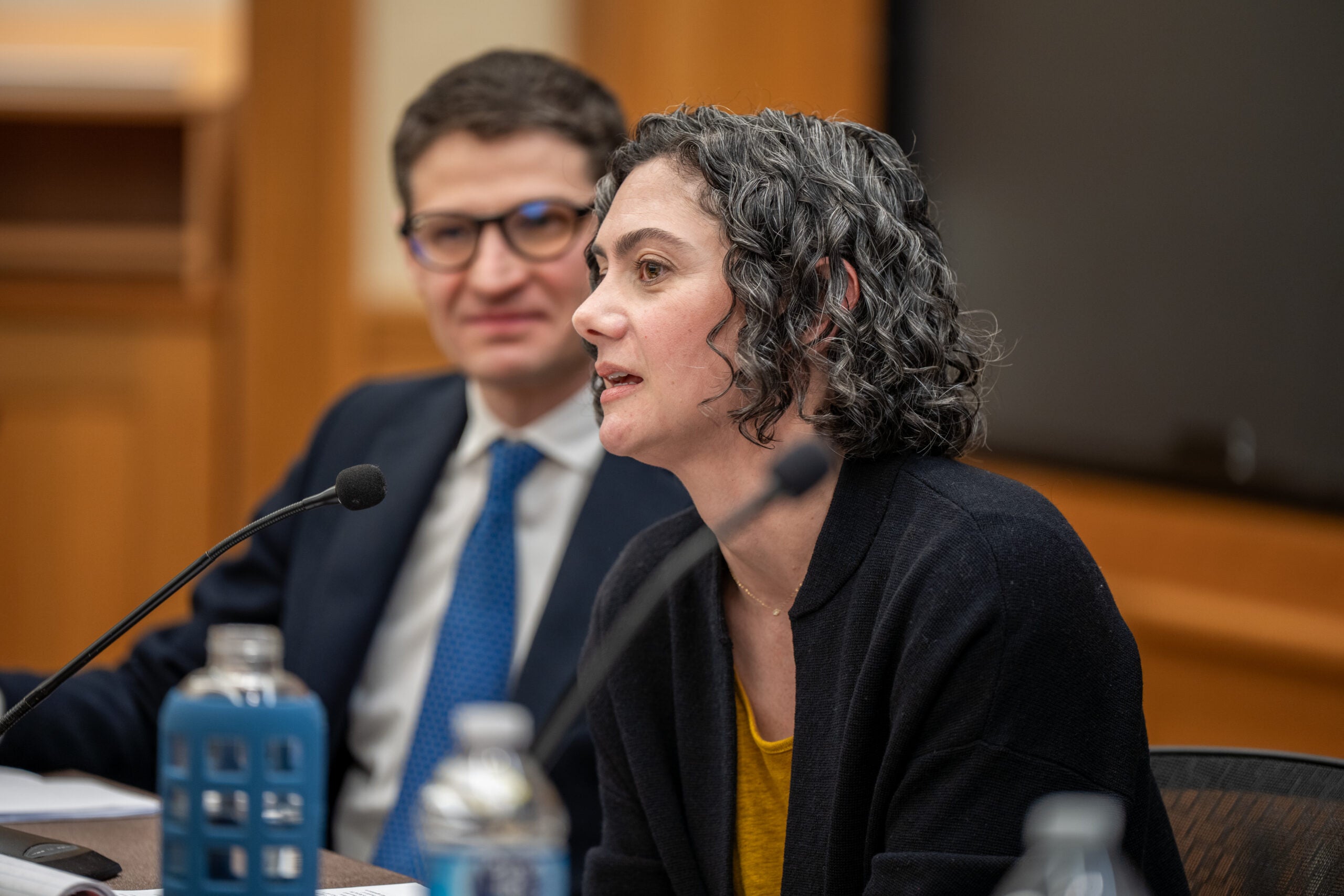 Woman speaking at panel.