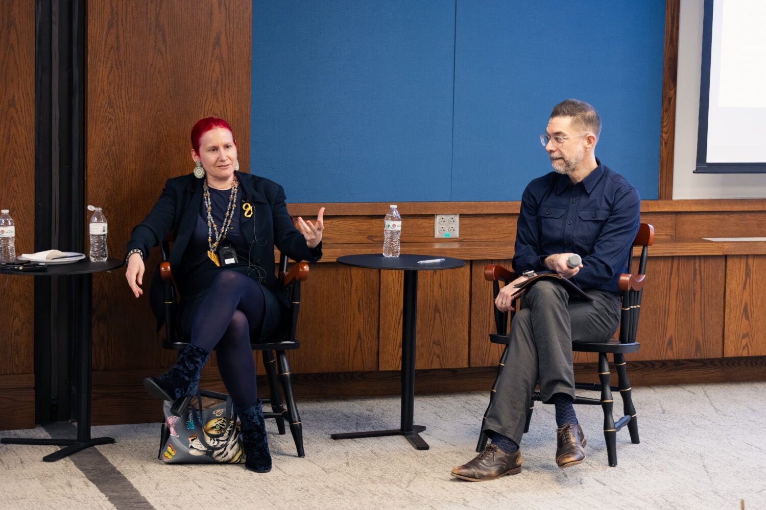 Rebecca Tushnet and Christopher Bavitz speaking on panel.
