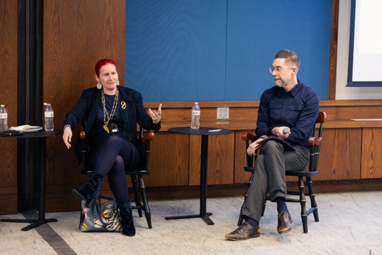Rebecca Tushnet and Christopher Bavitz speaking on panel.