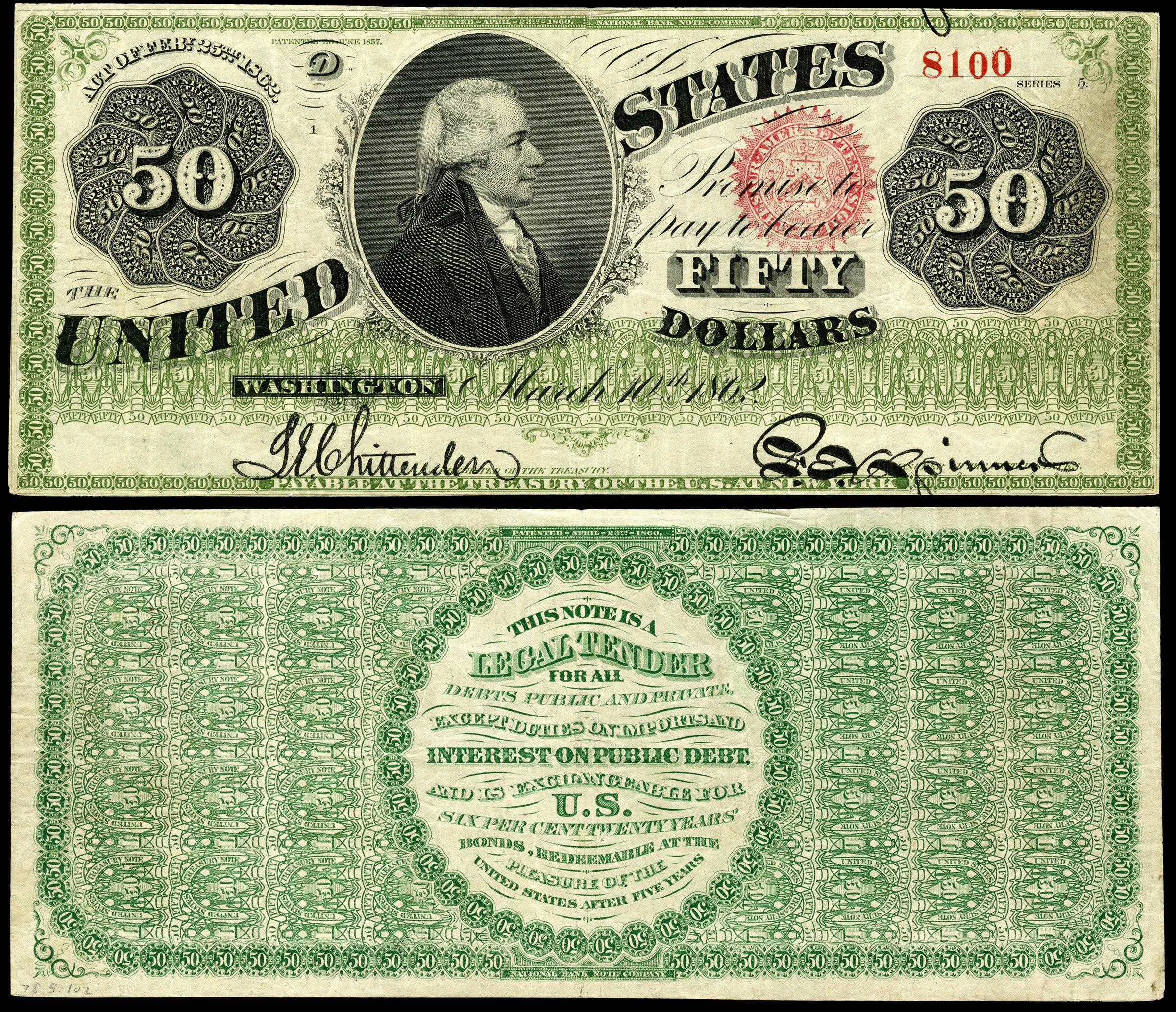 $50 greenback.