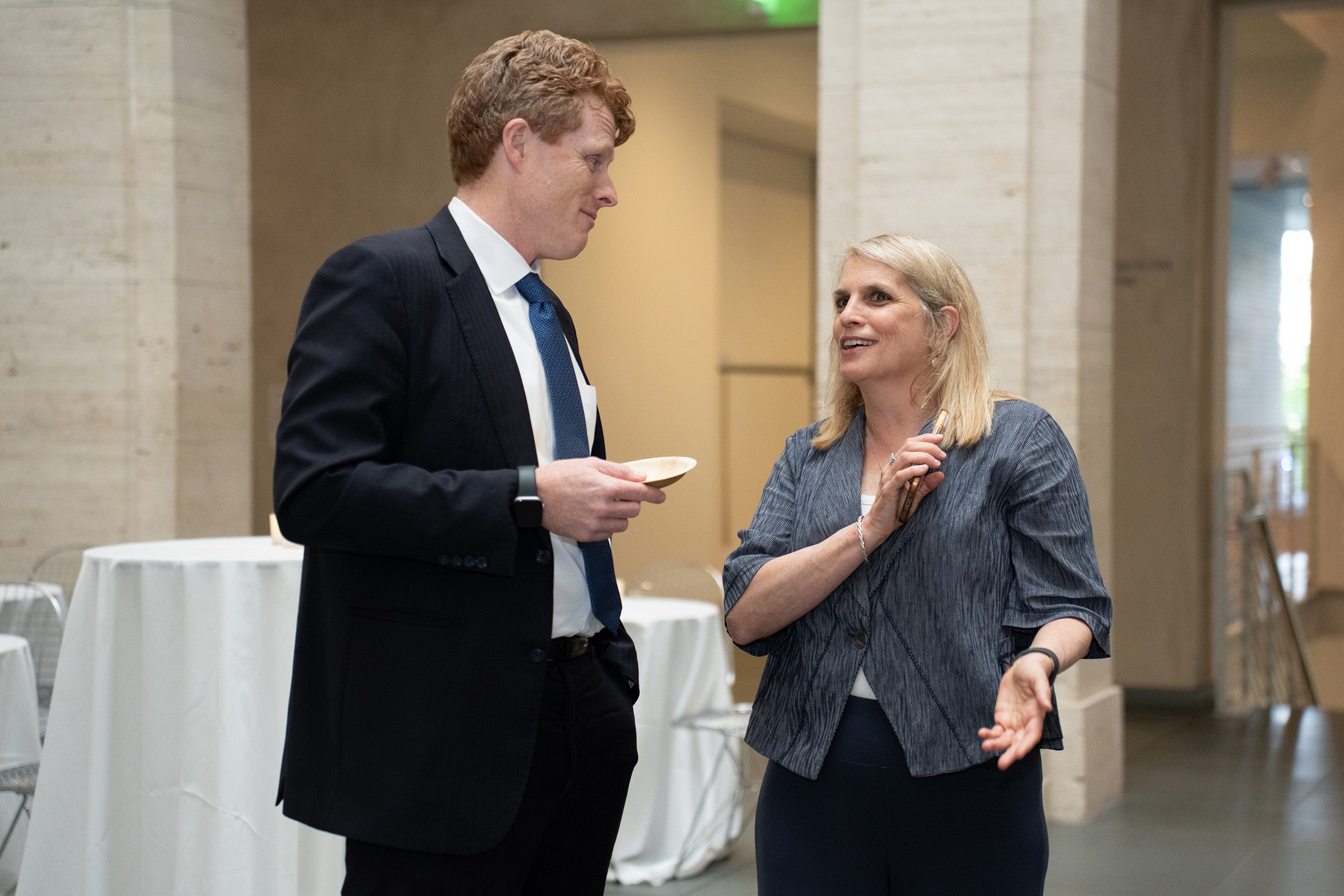 Joseph P Kennedy III and Sharon Block.