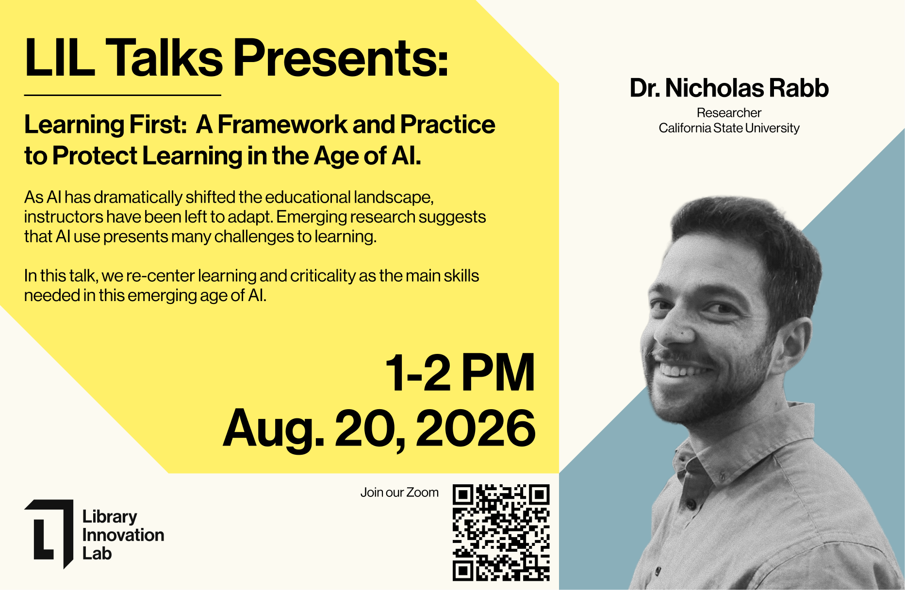 LIL AI Talk Event Poster.