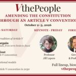 VthePeople event poster.