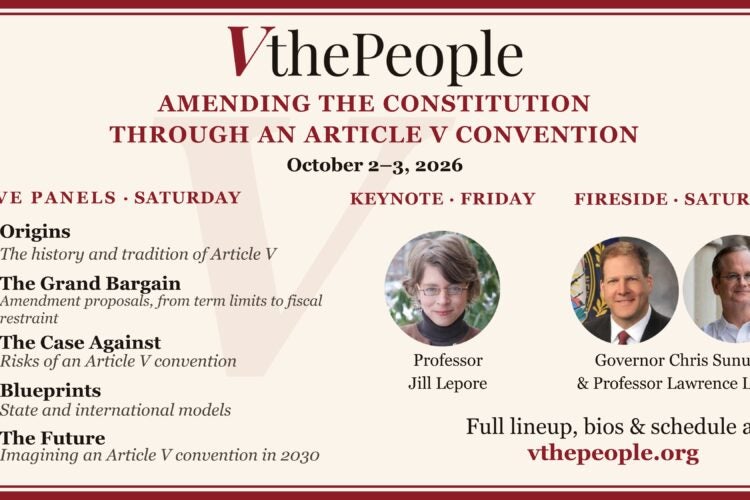 VthePeople event poster.