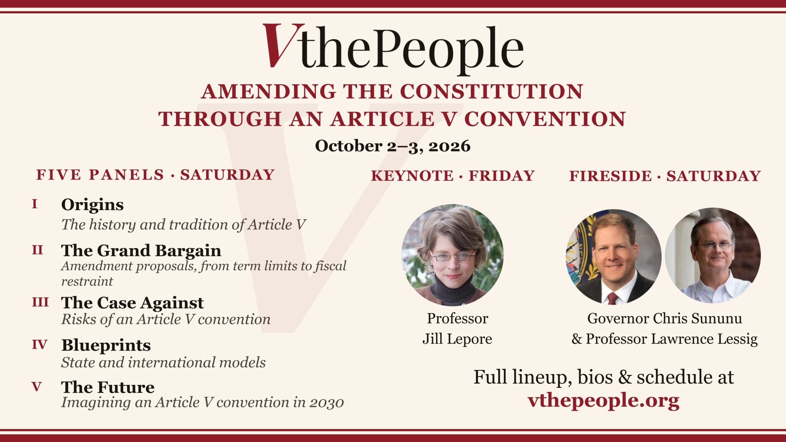 VthePeople event poster.