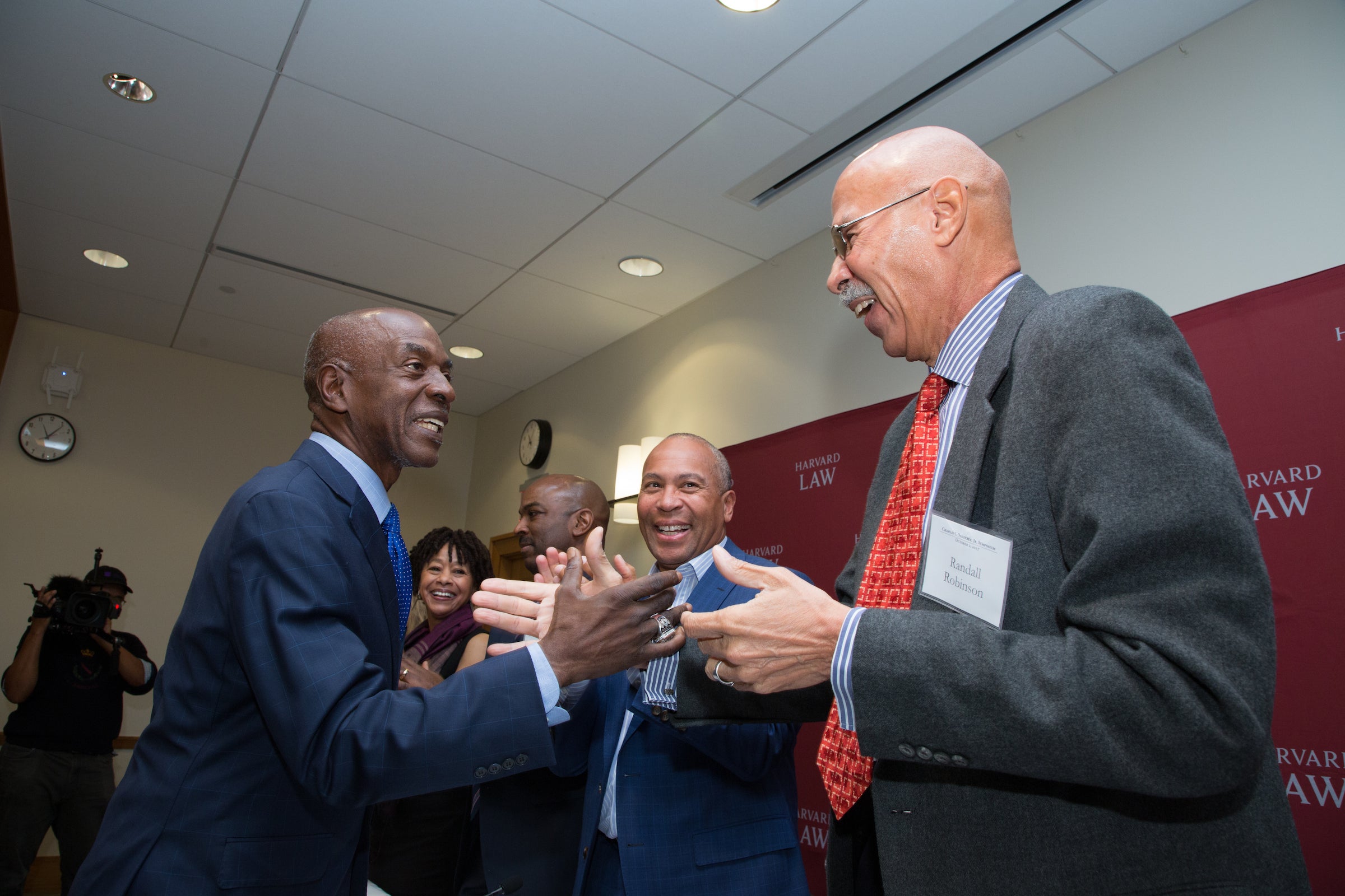 Randall Robinson with Charles Ogletree.