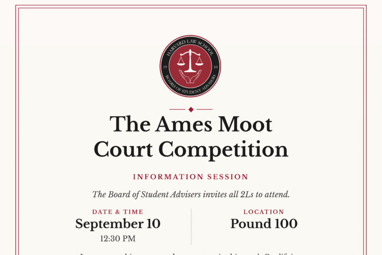 Image thumbnail for Upper-Level Ames Moot Court Competition Information Session