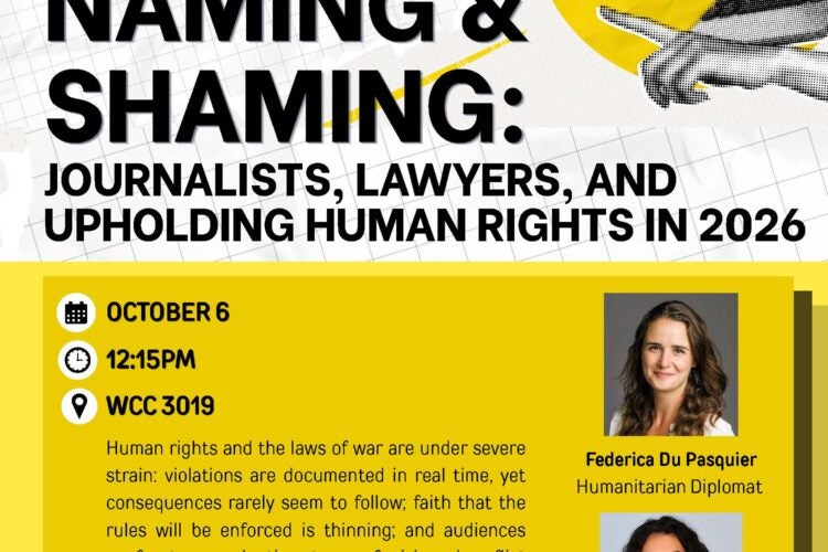 Image thumbnail for Beyond Naming and Shaming: Journalists, Lawyers, and Upholding Human Rights in 2026
