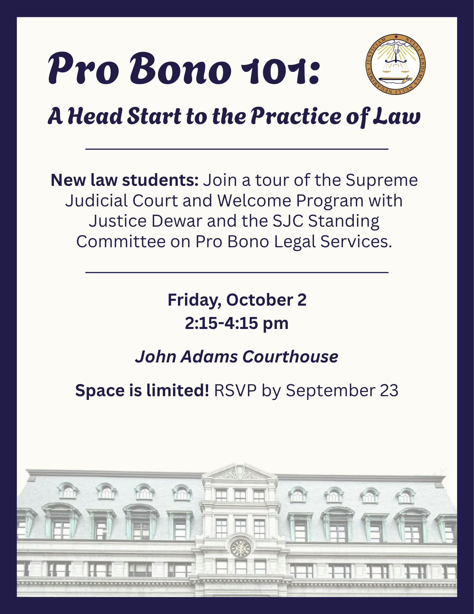 Featured image for New law students: Tour the MA Supreme Judicial Court! article