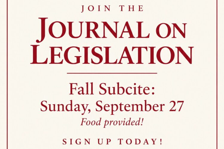 Image thumbnail for Journal on Legislation Fall Subcite