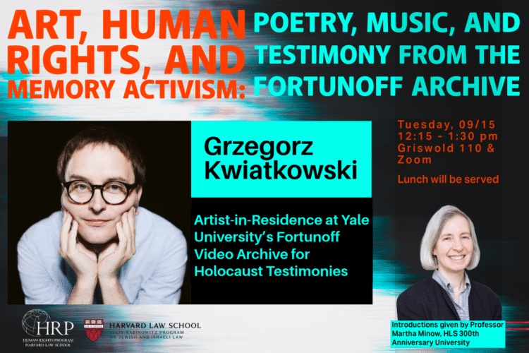 Image thumbnail for Art, Human Rights, and Memory Activism: Poetry, Music, and Testimony from the Fortunoff Archive