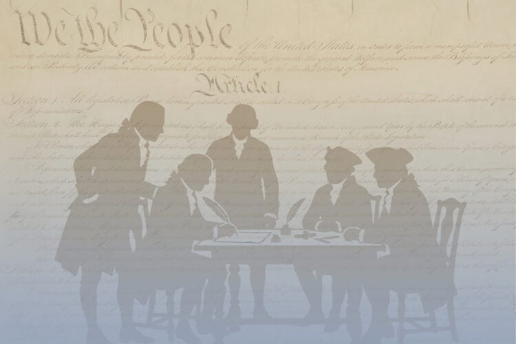 Founding fathers illustration.