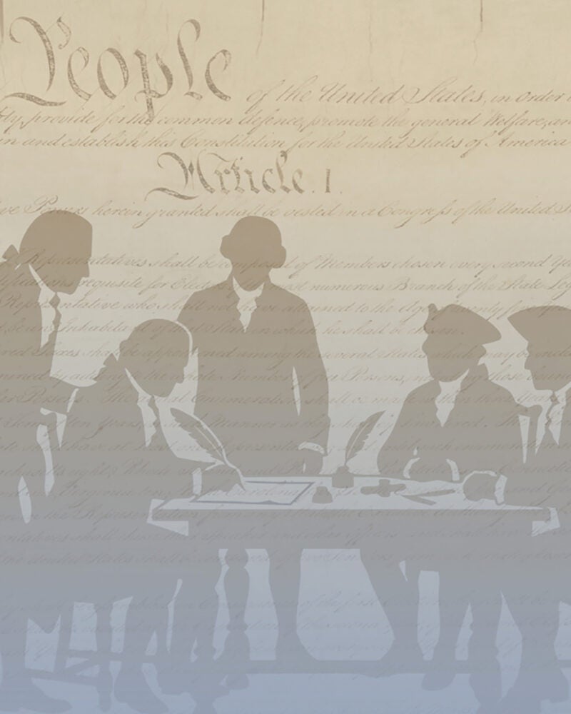 Founding fathers illustration.