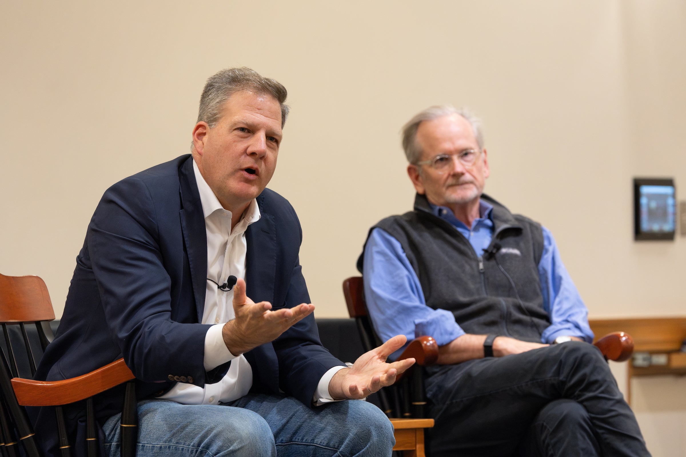 Chris Sununu and Lawrence Lessig.