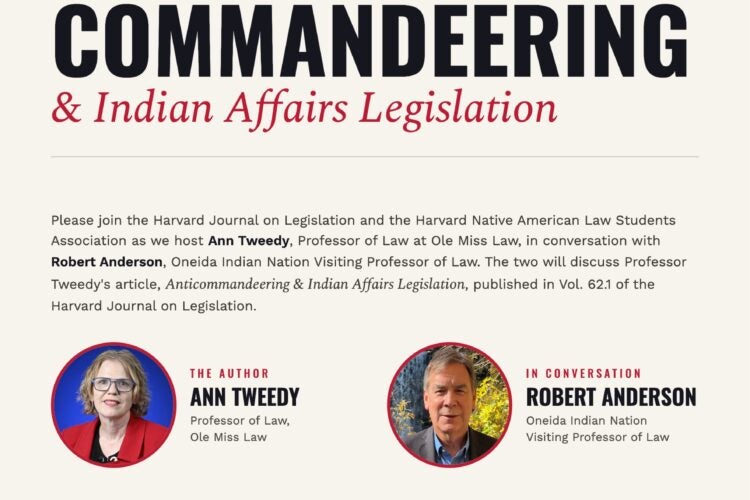 Image thumbnail for Journal on Legislation & NALSA: Anti-Commandeering and Indian Affairs Legislation Author Talk