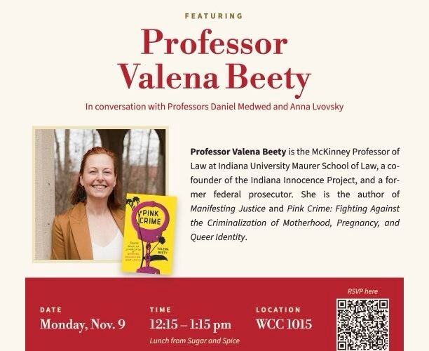 Image thumbnail for Journal of Law & Gender Conference: Professor Valena Beety, Innocence Litigator