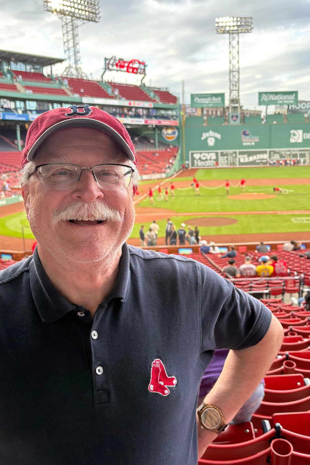 Rene Varrin at a Red Sox game