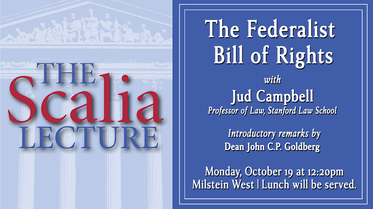 Scalia Lecture Poster